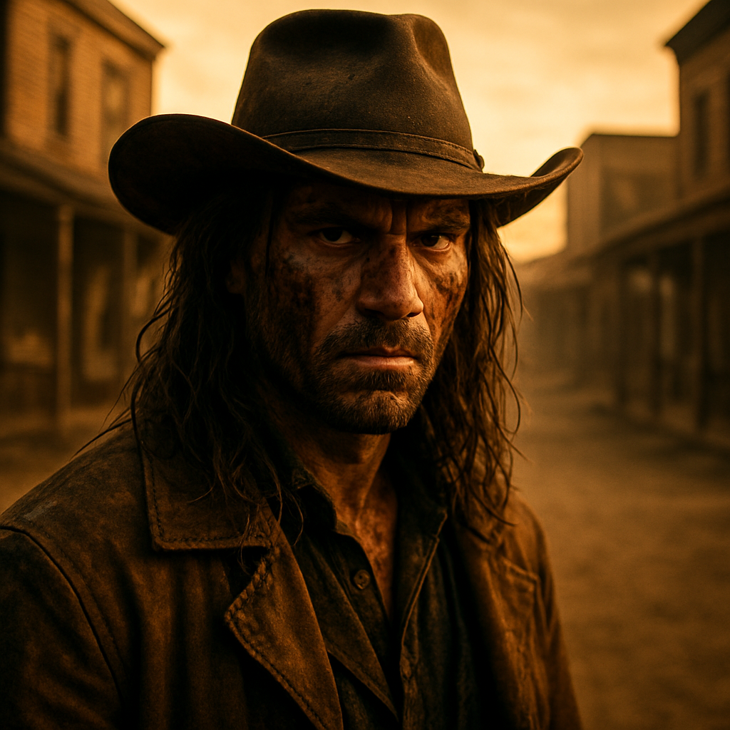Ronny reimagined as a wild west outlaw at high noon
